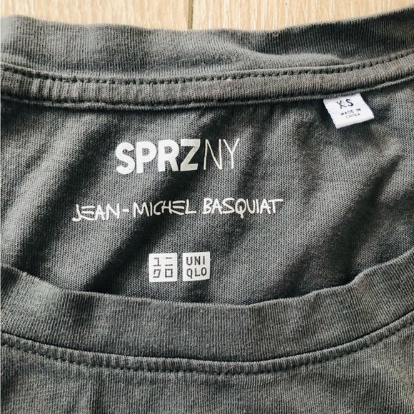 Uniqlo Jean-Michel Basquiat SPRZ NY Graphic Tank Top in Dark Gray Size XS - Picture 4 of 8